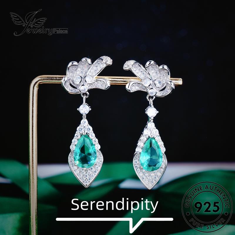 Jewelrypalace Stud Kaktus Wanita Anting Perak Asli925 Emerald E1196