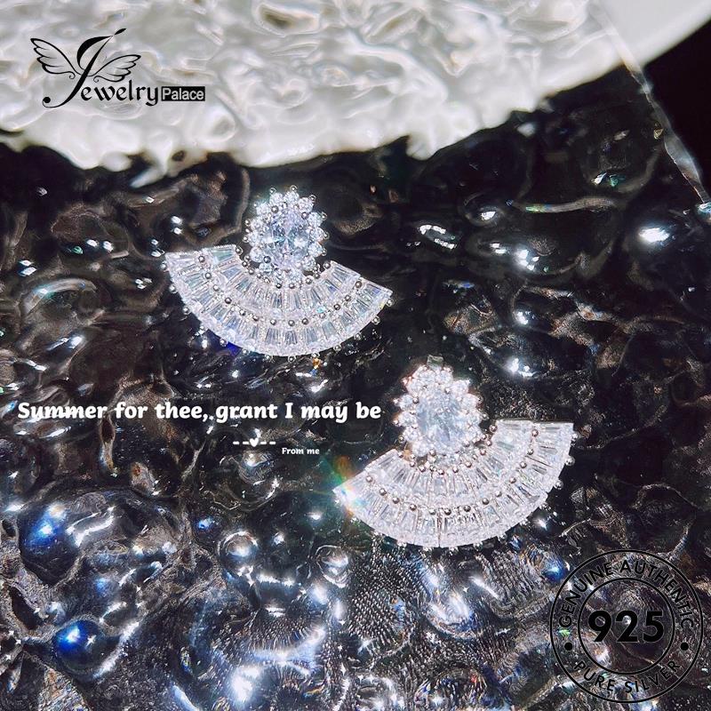 Jewelrypalace Original Anting Rok Stud Perak Berlian Kecil Moissanite925 Wanita E1242