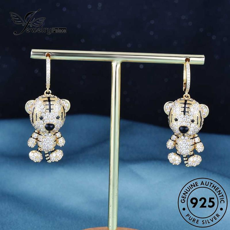 Jewelrypalace925 Anting Hoop Wanita Asli Silver E1283