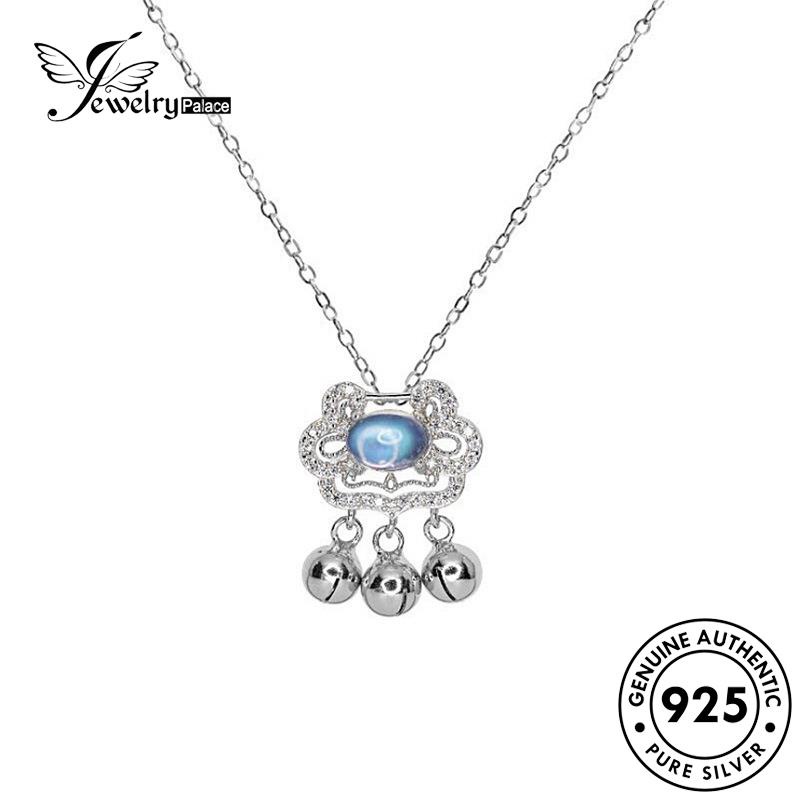 Jewelrypalace Perak Lonceng Wanita Moonstone Fashion Kalung925 Asli N957