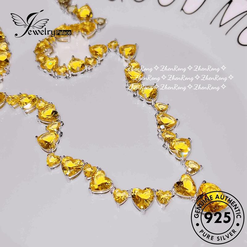 Jewelrypalace Citrine Wanita Perak925 Kalung Kreativitas Asli N1135