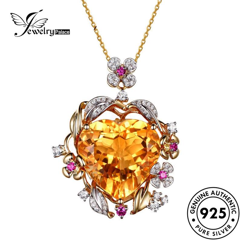 Jewelrypalace Kalung Asli Perak925 Citrine Wanita Fashion N1172