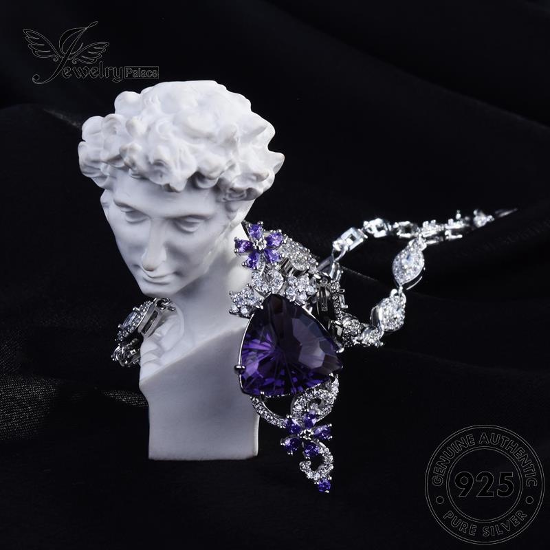 Jewelrypalace Amethyst Wanita925 Kalung Fashion Tongkat Perak Asli N1228