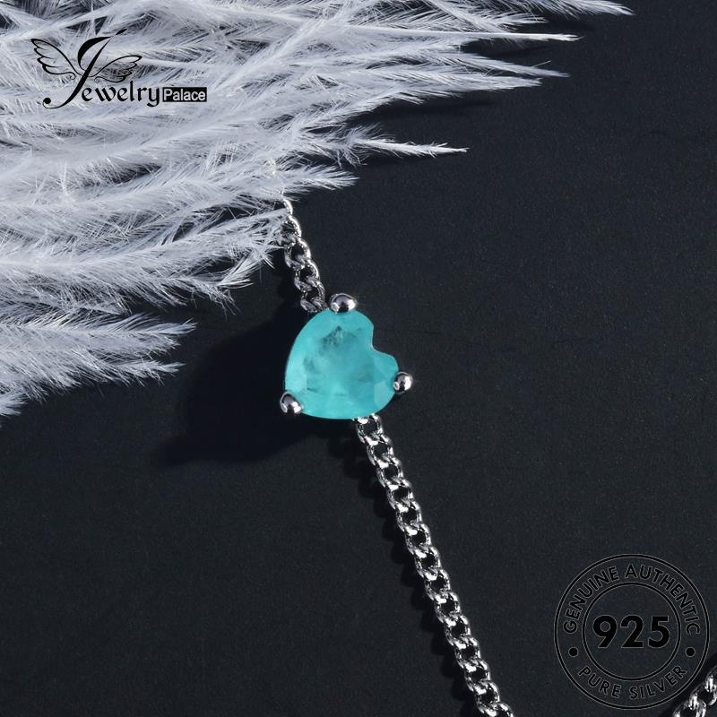 Jewelrypalace Sapphire Kalung Wanita Love Perak925 Kreatif Asli N1227