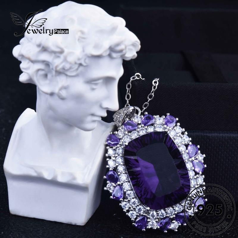 Jewelrypalace Safir925 Kalung Fashion Wanita Asli Silver Square Diamond N1274