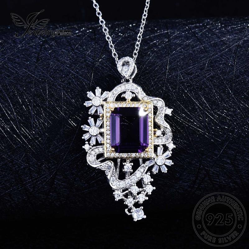 Jewelrypalace 925wanita Asli Kalung Safir Fashion Perak Hollow N1278