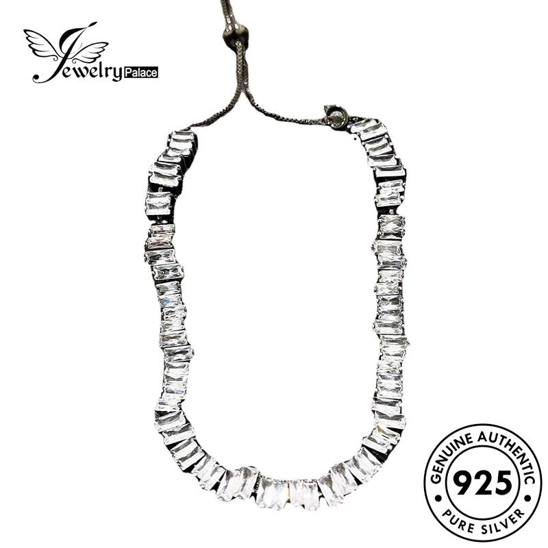 Jewelrypalace Wanita Perak Berlian Tidak Teratur Fashion Moissanite925 Kalung Emas Asli N1283