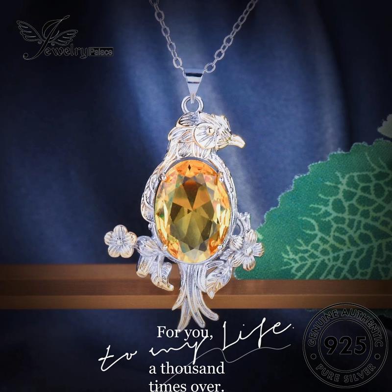 Jewelrypalace Eagle Kalung Perak Asli Citrine925 Wanita Creative N1414