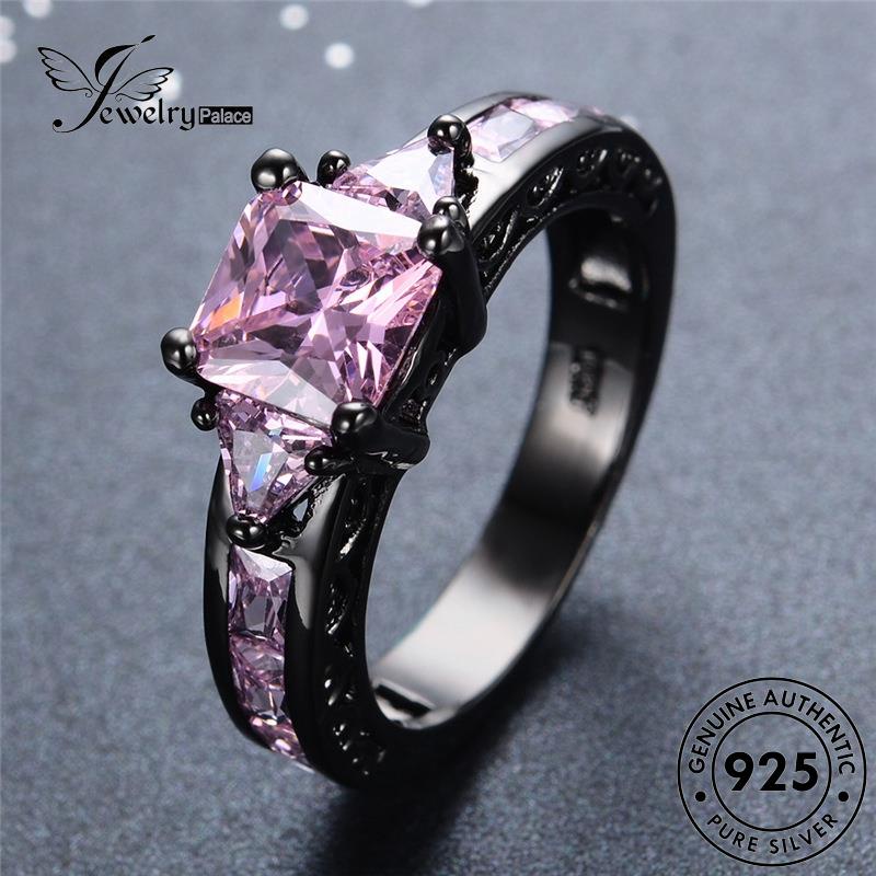 JEWELRYPALACE Sterling Murni Wanita Perak Cincin Aksesori Silver Silver 925 Nikah Asli korea Kawin Perhiasan Personality Original Sapphire R303