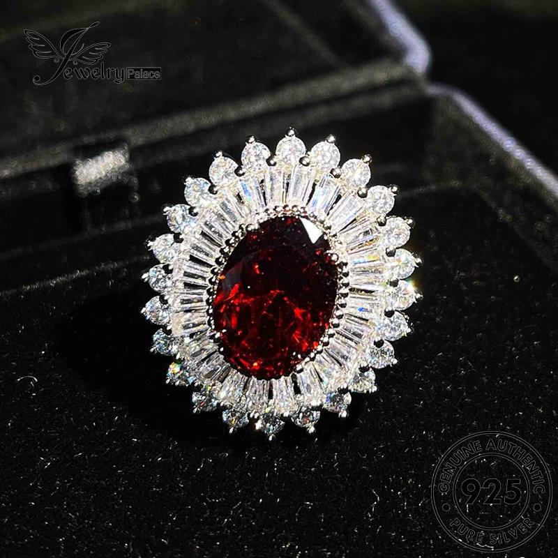 Jewelrypalace Ruby925 Set Mulia Full Perak Wanita Kalung Berlian Asli S117