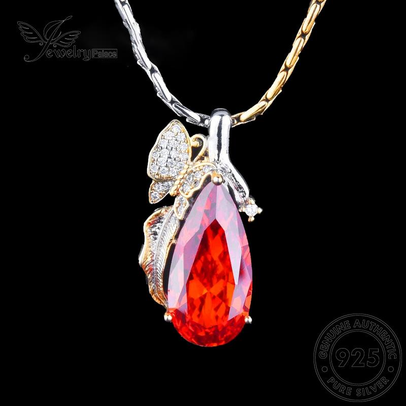 Jewelrypalace Kalung Fashion Asli Set Wanita925 Perak Amethyst Butterfly S291