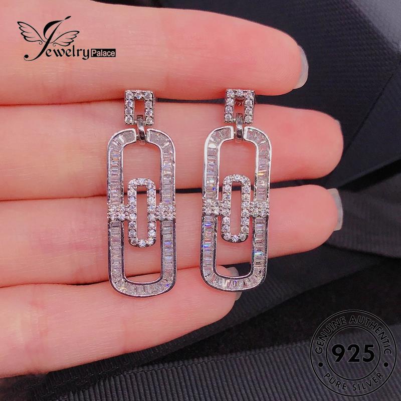 Jewelrypalace Kalung Perak Set Berlian Asli Temperamen Wanita Moissanite925 S320