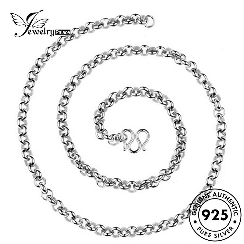 Perhiasantempat Pria925Kalung Asli Simple Perak N1001