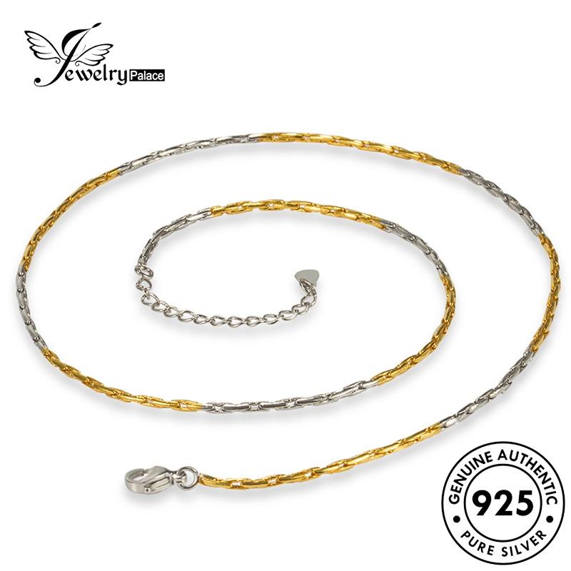 Jewelrypalace Kalung Perak925 Dua Warna Emas Asli Wanita N1008