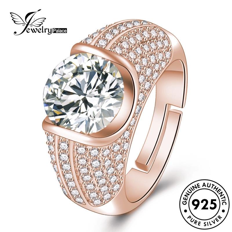 Perhiasantempat Emas Asli Berlian Perak Hati Mendominasi Moissanite Wanita Cincin925 Dan Panah R114