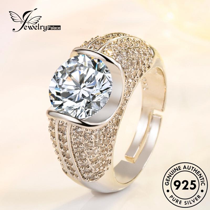 Perhiasantempat Emas Asli Berlian Perak Hati Mendominasi Moissanite Wanita Cincin925 Dan Panah R114