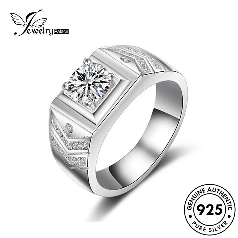 Jewelrypalace Perak925 Moissanite Berlian Fashion Pria Asli Rings R257