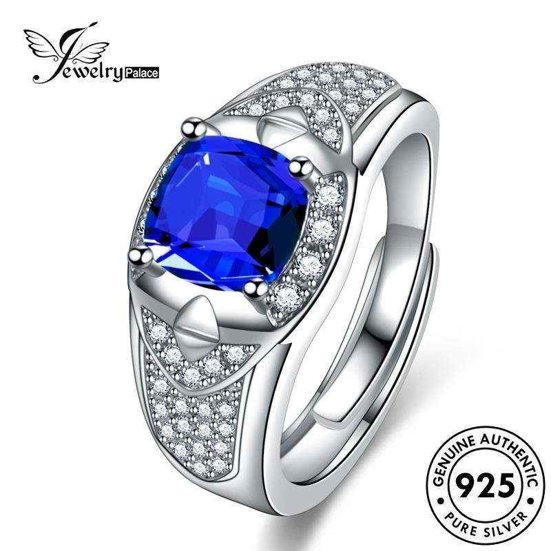 Jewelrypalace Sapphire Asli Bentuk Perak925 Kreatif V Wanita Cincin R503