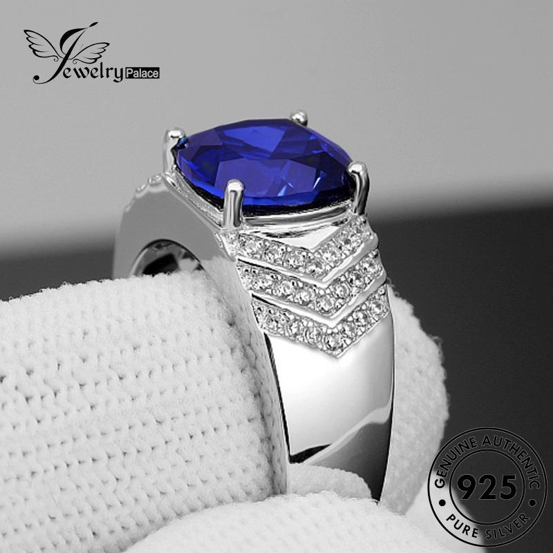 Jewelrypalace Cincin Wanita Temperamen Safir Kotak925 Perak Asli R524