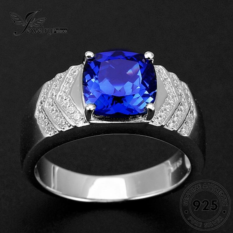 Jewelrypalace Cincin Wanita Temperamen Safir Kotak925 Perak Asli R524