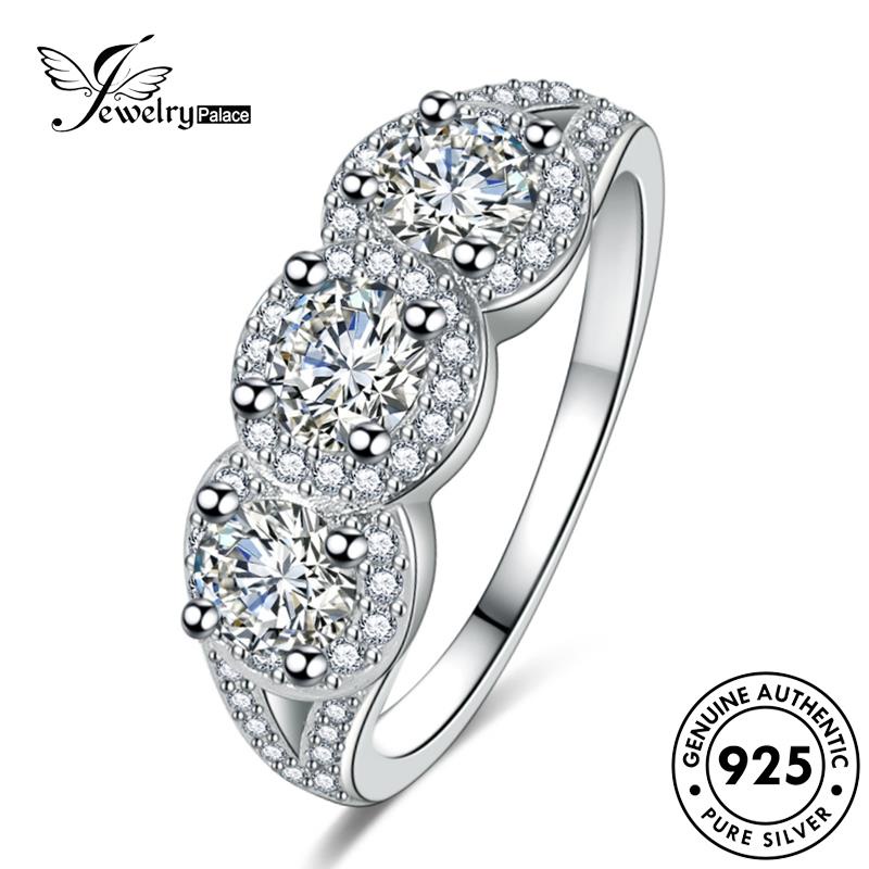 Jewelrypalace Cincin Berlian Moissanite Kreativitas Asli Wanita925 Perak R846