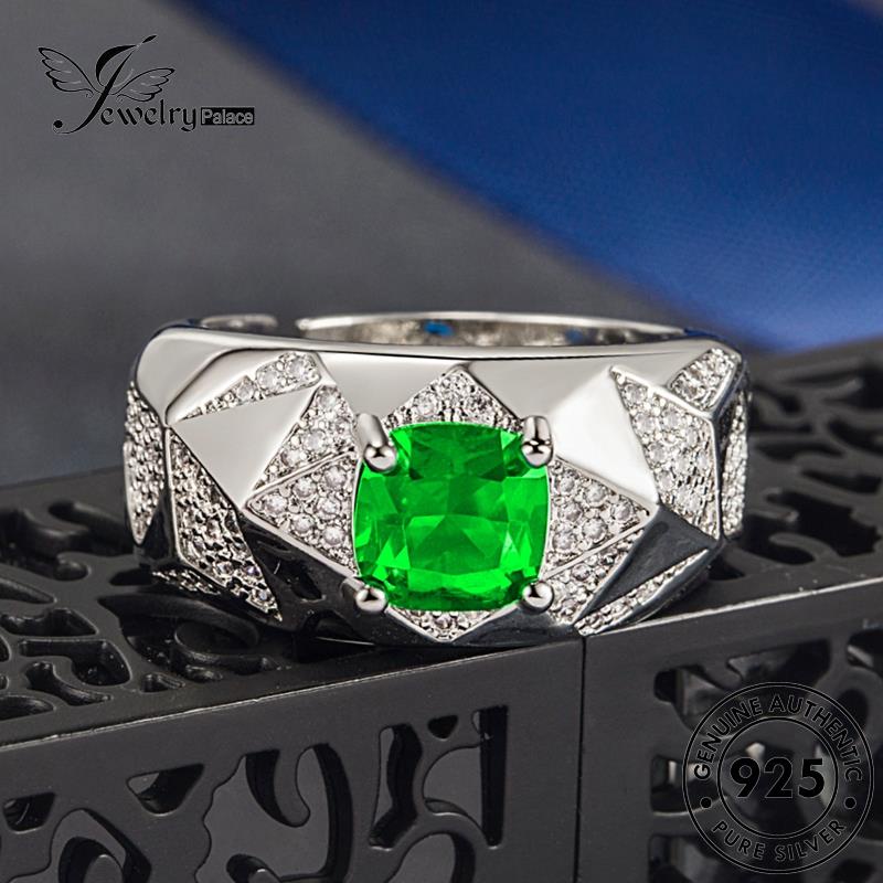 Jewelrypalace Kepribadian Wanita Asli Segitiga Safir Cincin Perak925 R858