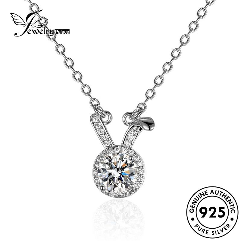 Jewelrypalace Kalung Berlian Wanita925 Kelinci Indah Perak Asli Moissanite N77