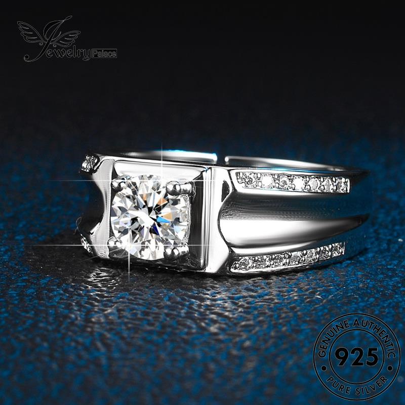 Perhiasantempat Moissanite925 Berlian Pria Mendominasi Cincin Asli Perak R375