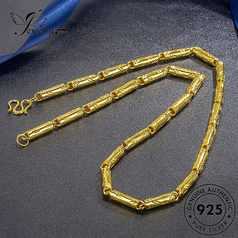 Jewelrypalace Kalung Emas Silinder Retro Perak Wanita925 Asli N1121