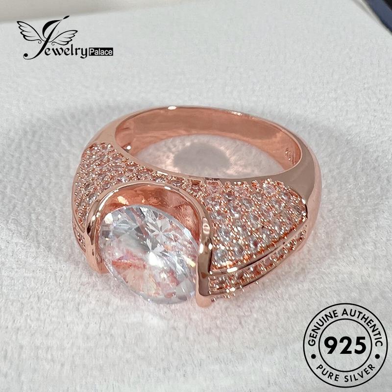 Jewelrypalace Moissanite925 Berlian Mewah Wanita Cincin Asli Silver Gold R1702