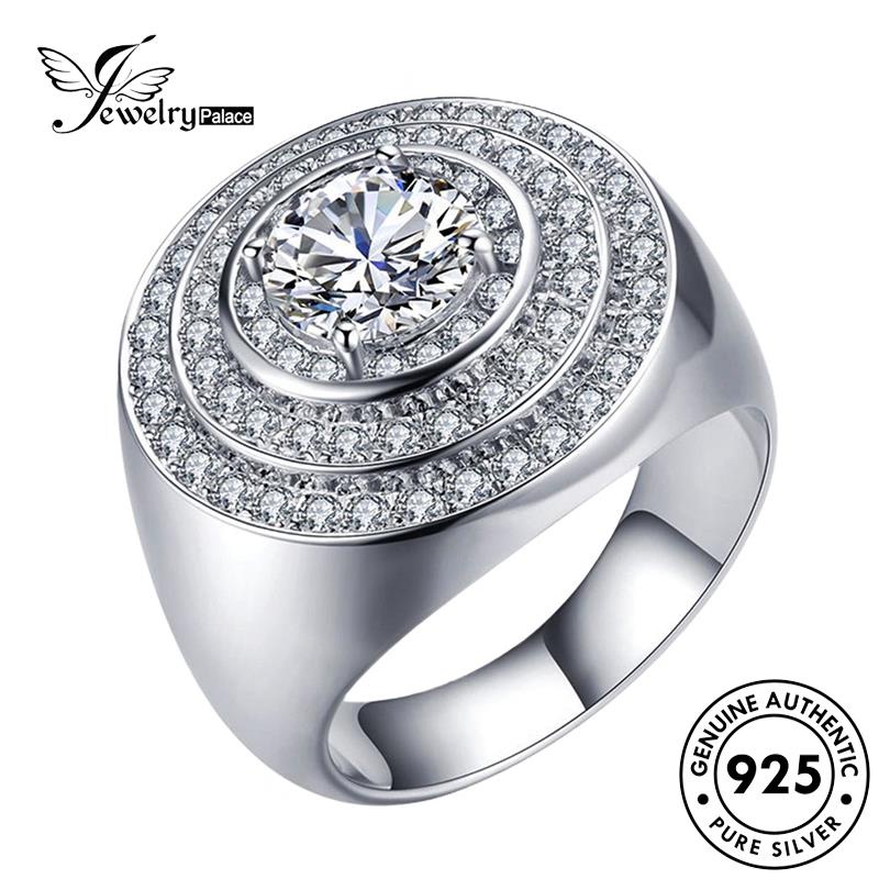 Jewelrypalace Emas Perak Wanita Jam925 Cincin Asli Disc Moissanite Berlian R1716