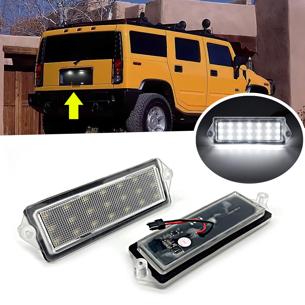 2pcs Lampu Plat Nomor Plat LED Putih Bebas Error Untuk Hummer H2 2003-2007 Untuk Cadillac Deville Sevilla