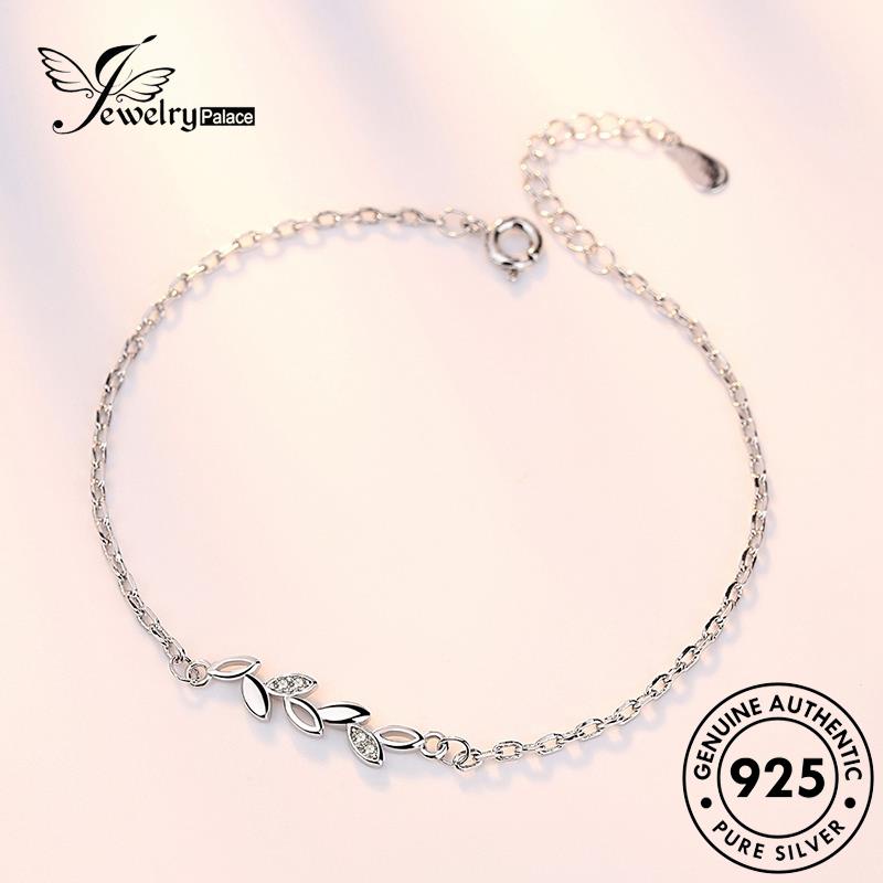 Jewelrypalace Keberuntungan925Daun Wanita Gelang Perak Asli B14