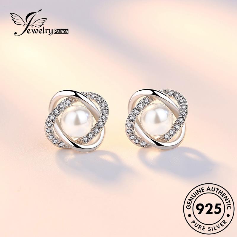 Jewelrypalace 925anting Asli Wanita Perak Mutiara Temperamen Stud E13