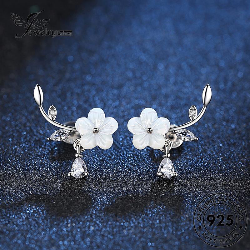 Jewelrypalace Anting Lucu Bunga Perak Tusuk Berlian Wanita Moissanite925 Asli E24