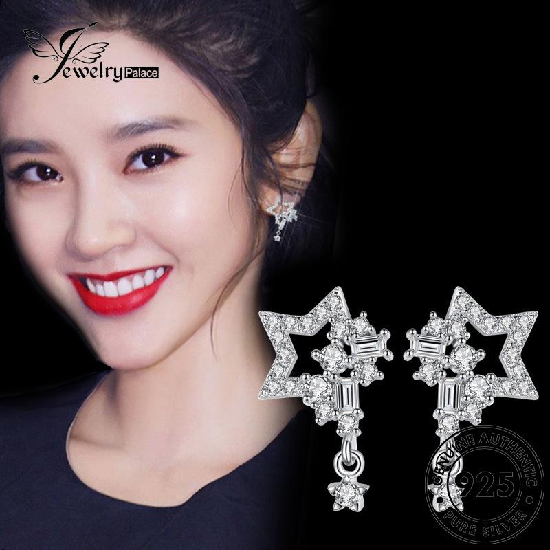 Jewelrypalace Bintang Wanita Stud Temperamen Moissanite925 Berlian Anting Perak Asli E190