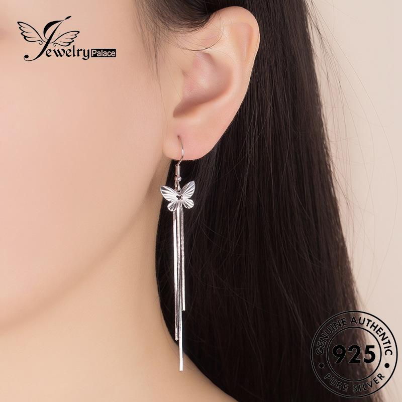 Jewelrypalace Anting Kupu-Kupu Temperamen925 Kait Wanita Perak Asli E435