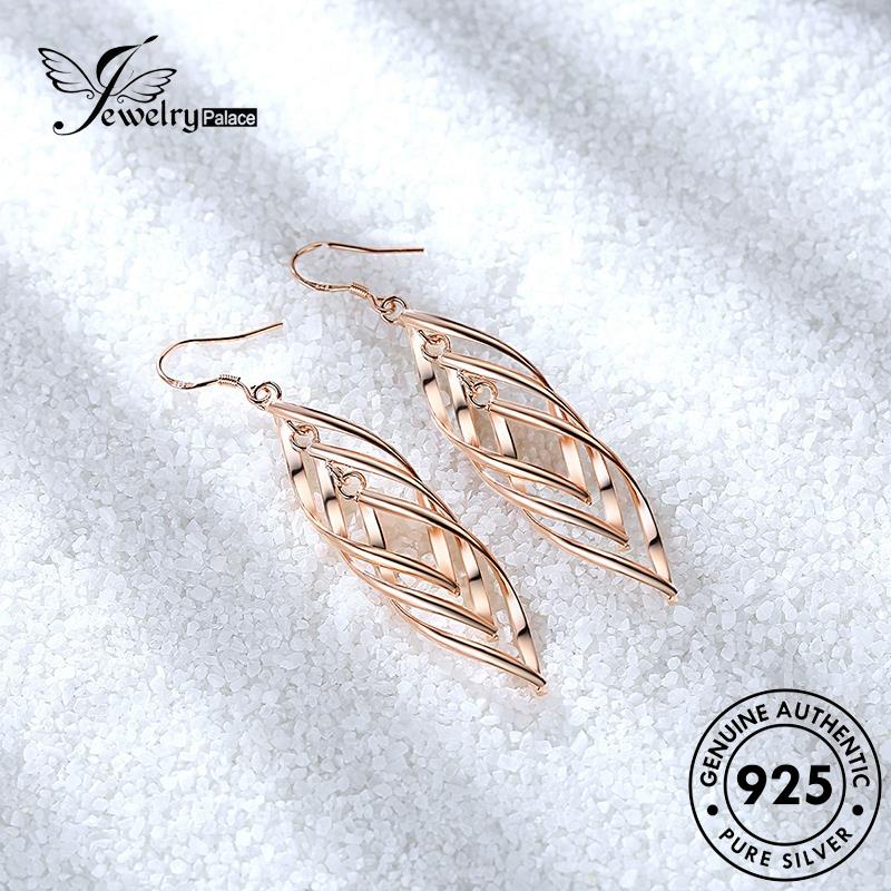 Jewelrypalace Anting Kait Emas Fashion Perak925 Gelombang Asli Wanita E451