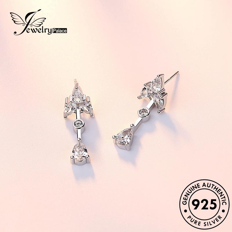 Jewelrypalace925wanita Droplet Berlian Anting Perak Moissanite Air Asli Temperamen Stud E607