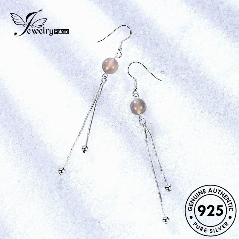 Jewelrypalace Anting Wanita Kait Jumbai Batu Akik925 Fashion Perak Asli E564