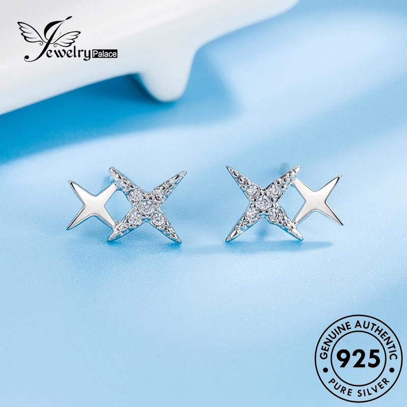 Jewelrypalace Stud Asli925 Anting Desain Bintang Perak Wanita E769