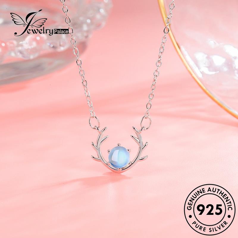 Jewelrypalace Elk925 Wanita Moonstone Perak Kalung Hutan Asli N20