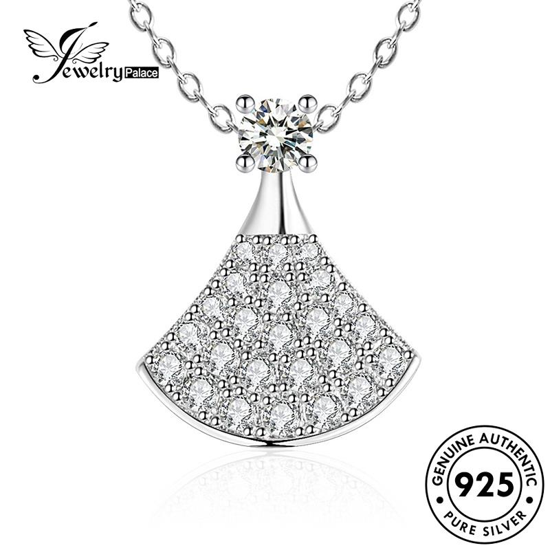 Jewelrypalace Moissanite Asli Wanita Berlian Kalung Emas Perak Sektor Fashion925 N7