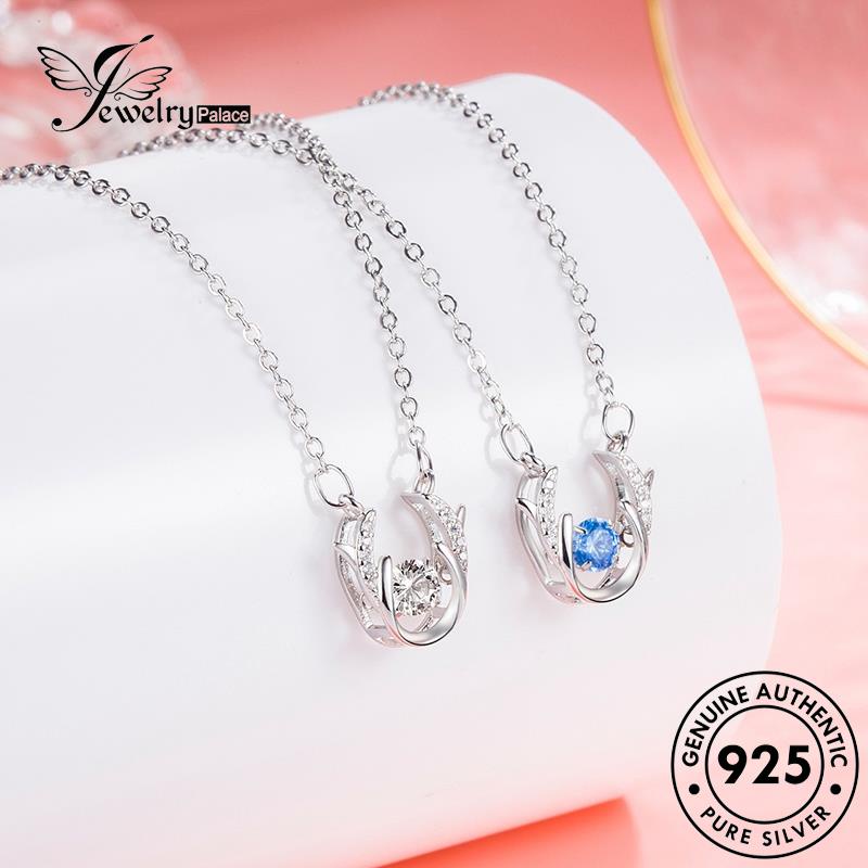 Jewelrypalace Deer925 Berlian Wanita Kalung Perak Elegan Asli Moissanite N40