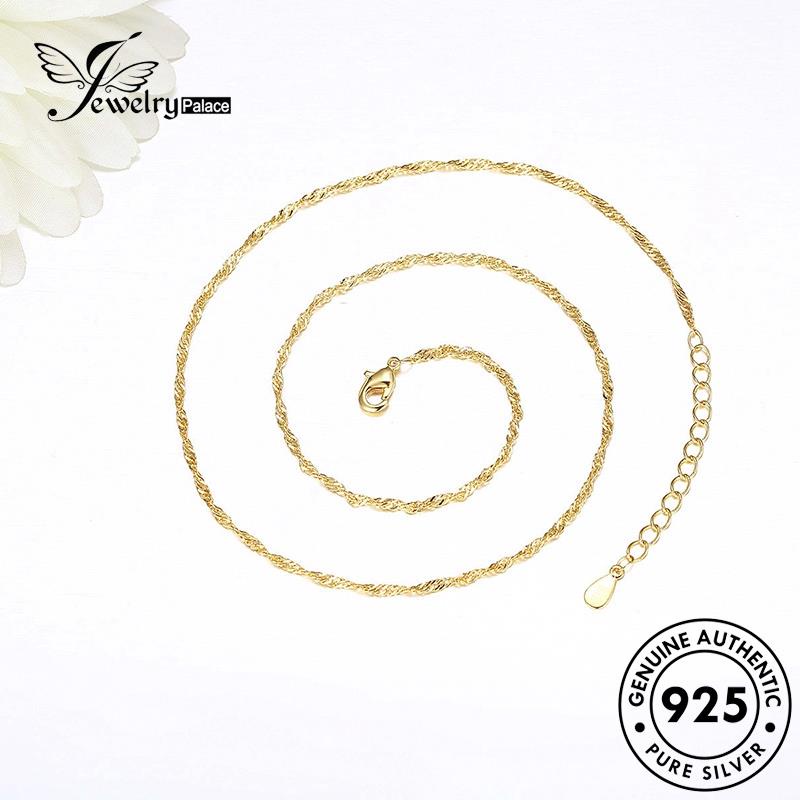 Jewelrypalace Water Perak Wanita Ripple925 Fashion Kalung Emas Asli N76