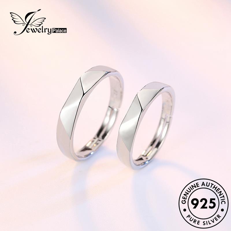 Jewelrypalace Couple Belah Ketupat Cincin Perak925 Temperamen Asli R50