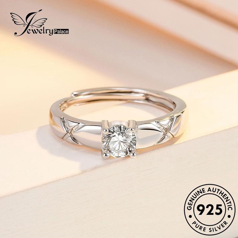 Jewelrypalace Moissanite925 Cincin Berlian Couple Love Perak Fashion Asli R76