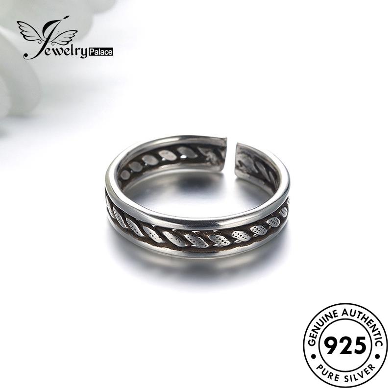 Jewelrypalace Twine Cincin Perak Wanita Vintage Asli925 R268