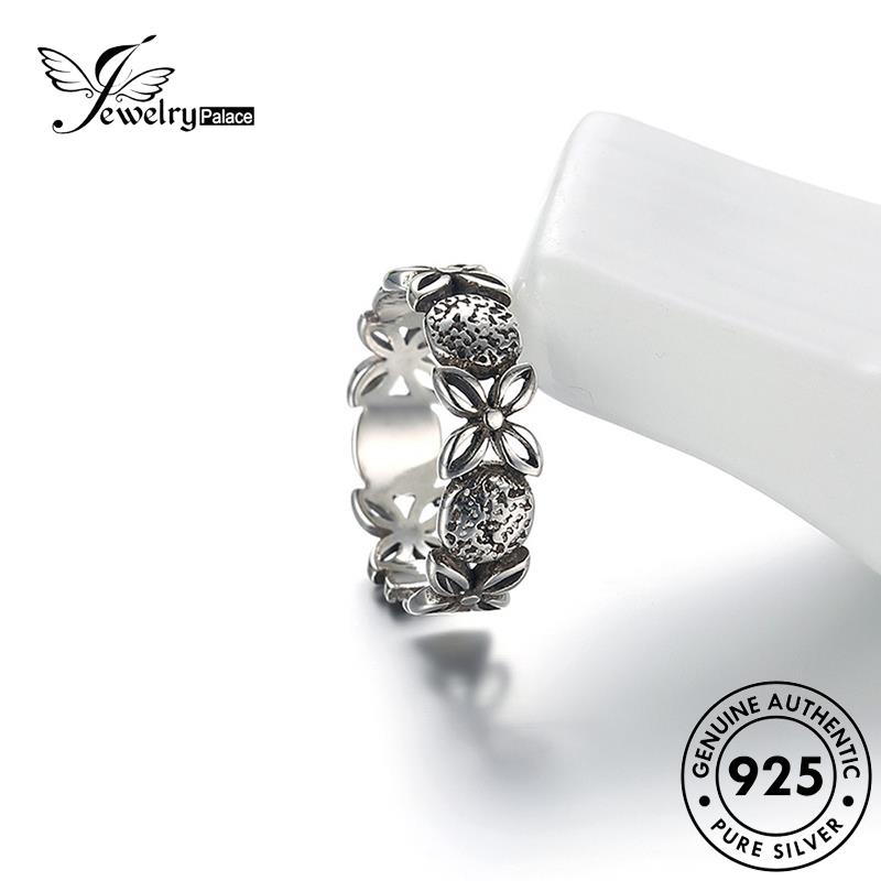 Jewelrypalace Cincin Clover Perak Wanita Vintage925 Asli R277