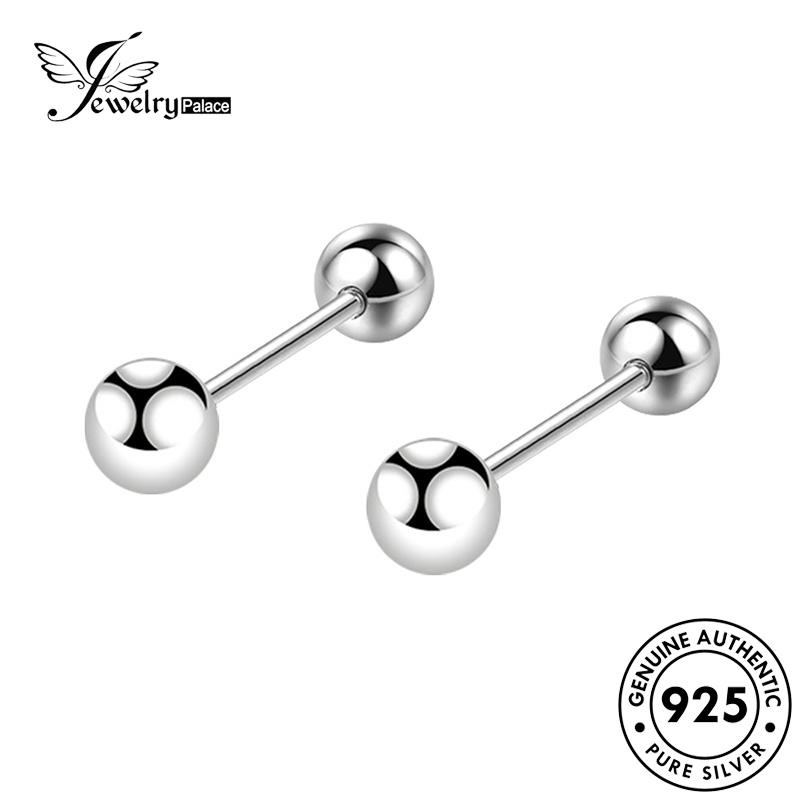 Jewelrypalace Stud Asli Sekrup Simple Anting Perak Wanita925 E800
